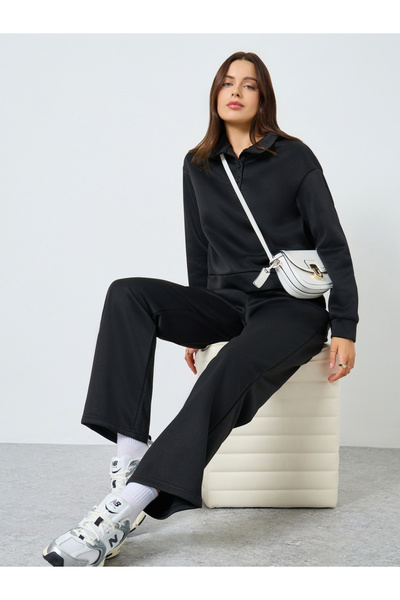 Styli Women Button Sweatshirt and Joggers Co-Ords