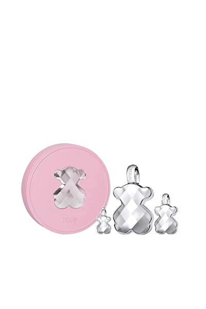 Tous مجموعة لوف مي ذا سيلفر للنساء: عطر 90 مل + عطر 15 مل + عطر 4.5 مل