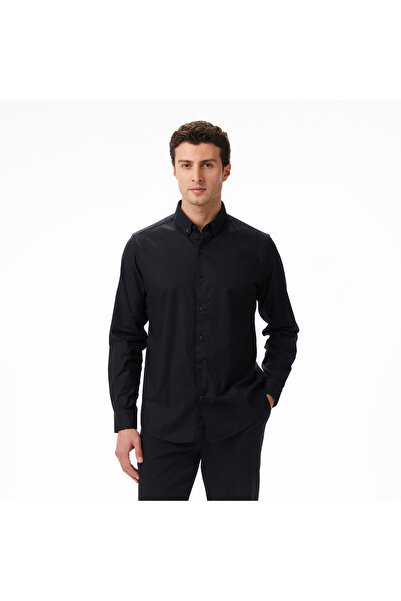 Nautica Erkek Siyah Slim Fit Gömlek