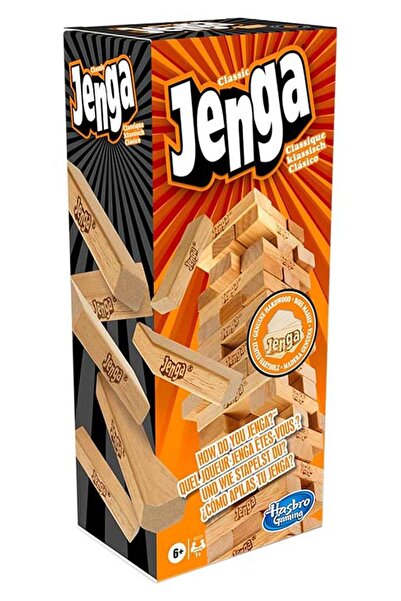 Hasbro Gaming Classic Jenga 54-Piece Stacking Block Set