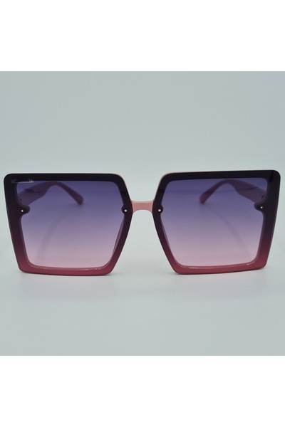 Produse.Top Ochelari de soare Dama Casual cu rama asimetrica roz + Toc si laveta GRATIS OSD017