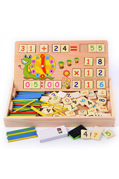 IQ Toys Joc educativ multifuncțional: matematică, ceas și tablă de desen, 18x...