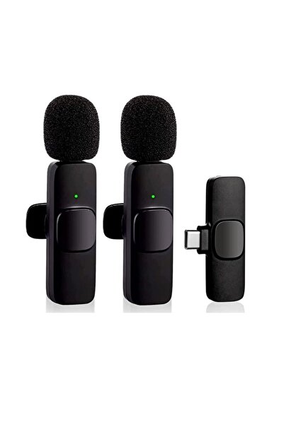 Generic Wireless Lavalier Microphone Type-C Dual USB-C Mics for Android Recording & Vlogging