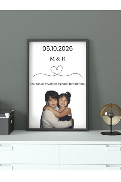 suncrafted Nostaljik Çocukluk Anıları Birleşimi | Kişiye Özel Yapay Zeka Tasarım Çerçeveli Tablo