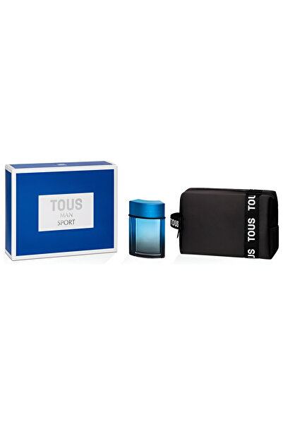Tous مجموعة مان سبورت للرجال، عطر أو دو تواليت 100 مل + حقيبة أدوات تجميل