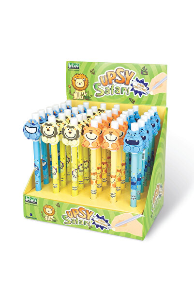 Lebez Pix care se sterge cu capac, Upsy Safari, 4 modele (36 buc/display), co...