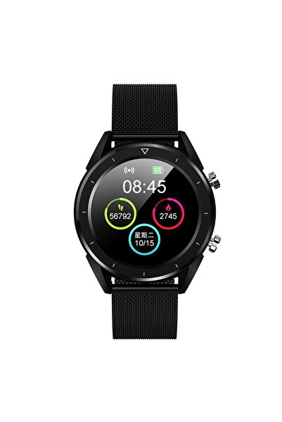 Produse.Top Ceas Smartwatch SUPER PREMIUM Negru cu curea de metal Karen SWDT28