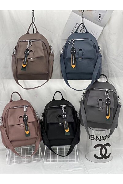 Produse.Top Rucsac geanta dama materian textil cu breloc fashion ACRD399