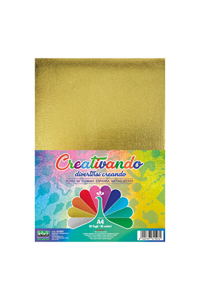 Lebez Hartie gumata asortata 10 culori metalizate, A4, 21 x 29.7 cm, grosime ...