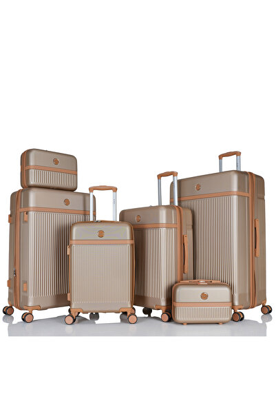 Assoda Elegant 6-piece bridal travel bag set with double zipper