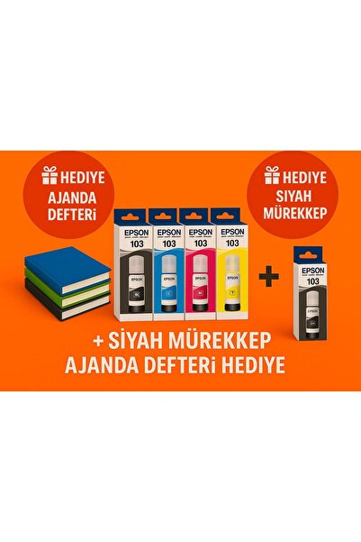 EPSON 103 L3251Uyumlu 4 Renk Mürekkep Kartuş Takımı 65Ml *4