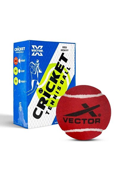 Vector X Cricket Tennis Ball – Heavy Duty, Durable Red Cricket Ball for Training & Outdoor Play