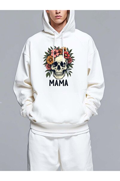 MIXSNOW Oversized Printed Hooded Sweatshirt-Trendy Casual Style Relaxed-Fit H...