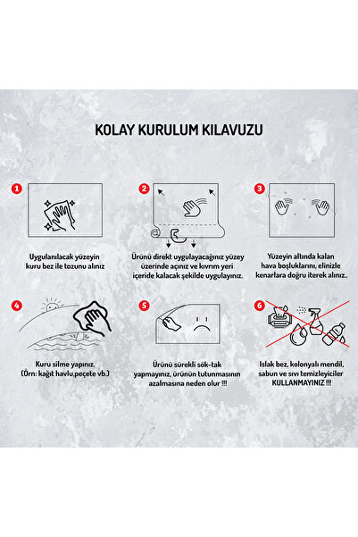 Farklı Bi Kağıt 1 adet 50x80 Şeffaf Statik Sihirli Tahta