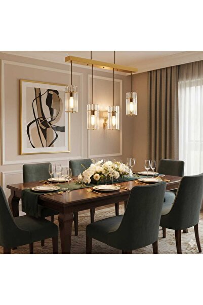 Bohem Aydınlatma Kristal Cam Taşlı Modern YM Modeli Avize