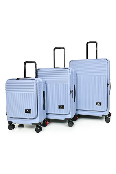 MORANO 3-piece luggage set (20", 24", 28"), hard-shell polycarbonate suitcase with TSA lock