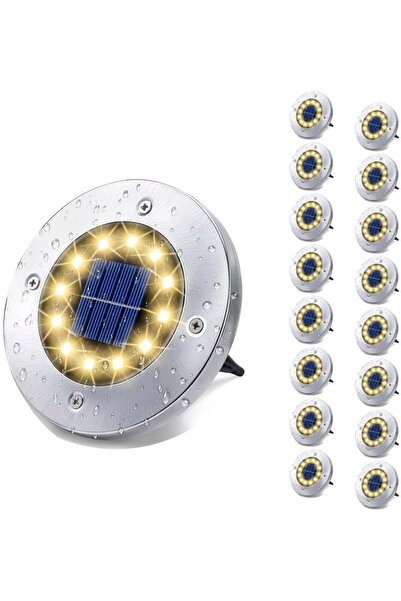 Arabest مصابيح أرضية تعمل بالطاقة الشمسية، عبوة من 12 مصباحًا مقاومًا للماء، ...