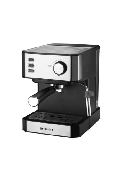 Sanlux Mașină de cafea Italiană Sokany – Espresso 15 Bar, 850 W, rezervor 1,5 L