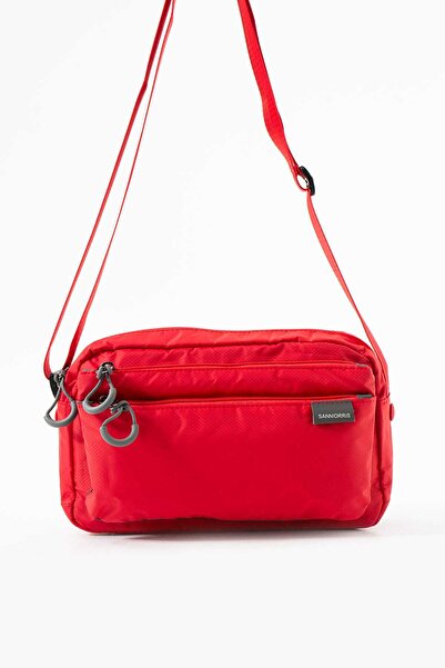 Sanmorris Kadın 3 Gözlü Paraşüt Kumaş Ayarlanabilir Çapraz Askılı Çanta