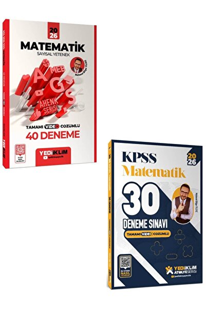 Yediiklim Yayınları 2026 MEB AGS Ahenk Serisi Matematik Sayısal 40 Deneme ve ...
