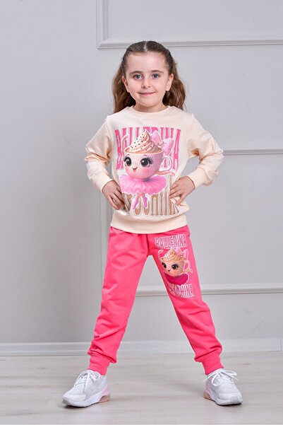 LİLLYPİCCA Girl's 2-Piece Set Long Sleeve Sweatshirt Printed - Elastic Waist ...