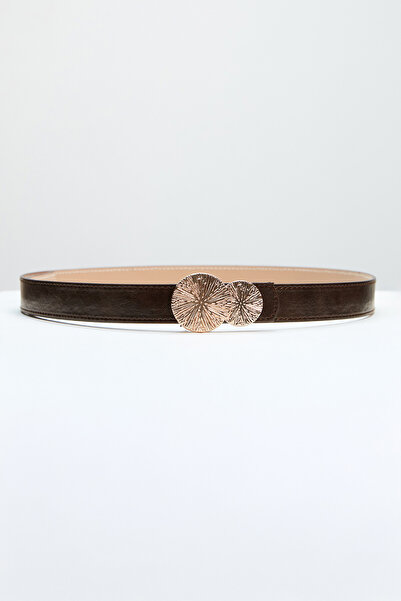 Fulla Moda Belt with Round Buckle