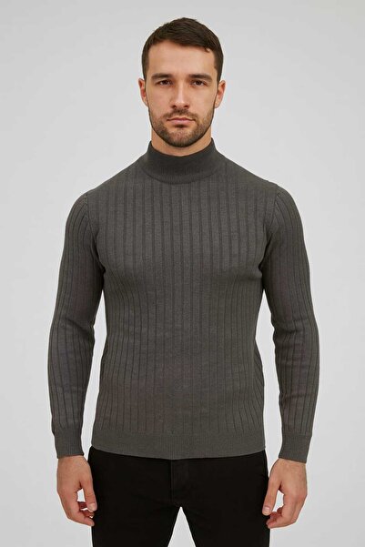 ANATOLIATEKSTILE Maletă Bărbați – Tricot Subțire, Guler Înalt