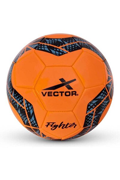 Vector X Fighter Football, 32 Panels made of PVC - Size 5, Orange, Durable and Professional for Trai