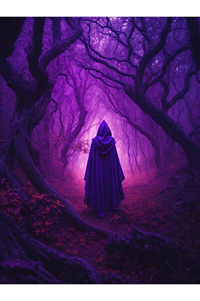 begovart لغز خشبي (MDF) مكون من 120 قطعة من الغابة المظلمة والشيطان الأرجواني