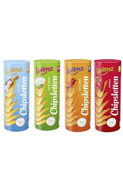 LORENZ Patates Cipsi 4’lü Avantaj Paketi – Taze Stok – Kırılmaya Dayanıklı Paketleme