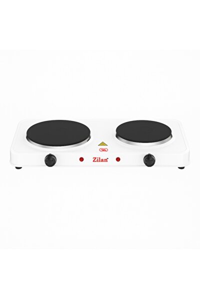Zilan ZLN-2180 Double Electric Hotplate, 2500 W, 2 Cast Iron Plates, White