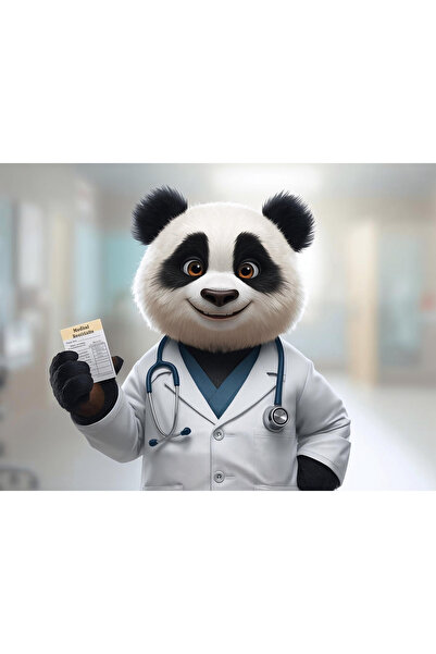 begovart Cute Doctor Panda 120 Pieces Wooden (Mdf) Puzzle Jigsaw Puzzle