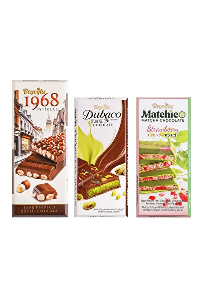 Beyoğlu 1968 İstiklal / Dubaco / Matcha Çikolata 3 lü Lezzet Paketi