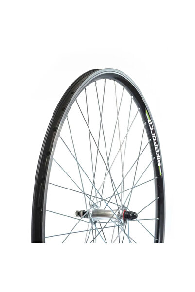 BikeForce Roată față 28×1.75, jantă dublă, frână V-Brake, 36H, butuc aluminiu, rulmenți QR