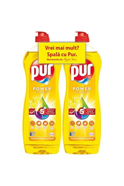 Pure Purc Απορρυπαντικό πιάτων Pur Power Lemon 2 x 750 ml