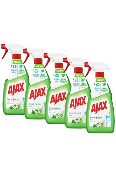 Ajax Floral Fiesta Green Window Cleaner Package, 500ml X5