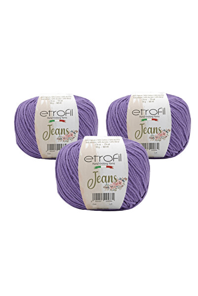 Etrofil Jeans Amigurumi Yarn Hand Knitting Yarn 50 Gr. 3 Pieces 017