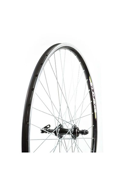 BikeForce Roată spate 28x1.75, jantă dublă din aluminiu, 36H, butuc din aluminiu cu rulmenți filetați