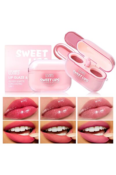 Ushas AirPods Lip Gloss & Lipstick 2 in 1 - Nuanta 5