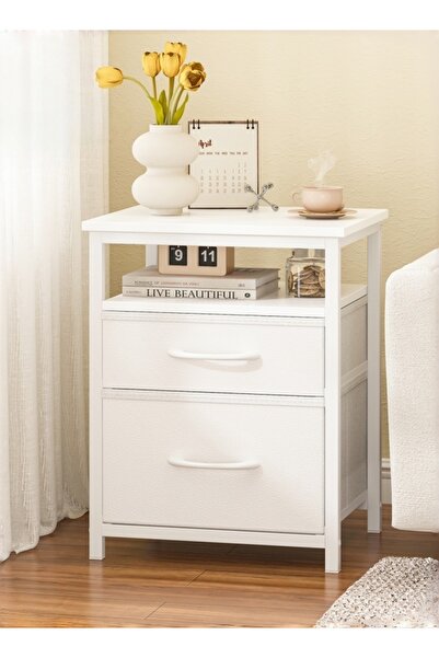 Bojasmiial طاولة جانبية بسيطة بدرجين، طاولة جانبية بسيطة بدرجين من القماش، 35...