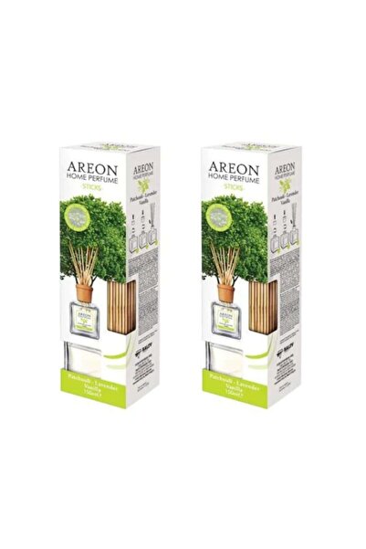 Areon Pack of 2 x Home Perfume Reed Air Freshener, 150 ml, Patchouli Lavender Vanilla