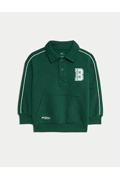 Marks & Spencer Pamuk Karışımlı Rugby Sweatshirt (2-10 Yaş)
