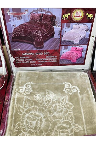 Generic Heavy winter blanket set consisting of 4 pieces, 220*240 cm, weighing 8 kg