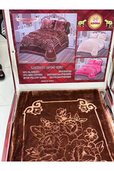Generic Heavy winter blanket set consisting of 4 pieces, 220*240 cm, weighing 8 kg