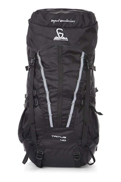 GREENLANDS حقيبة ظهر GNL Tritus سعة 40 لترًا - نايلون أسود مقاوم للتمزق