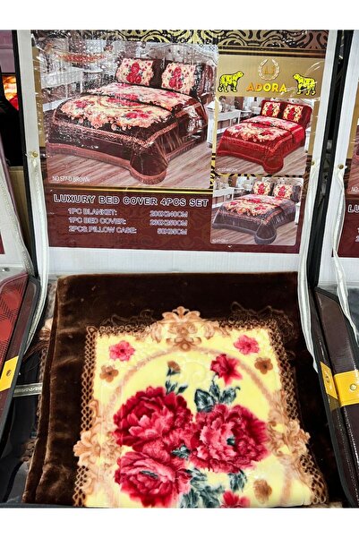 Generic Heavy winter blanket set consisting of 4 pieces, 220*240 cm, weighing 8 kg