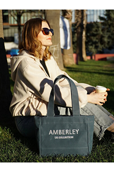 Amberley Mumlu Kanvas Denim Tote Çanta Mini | London