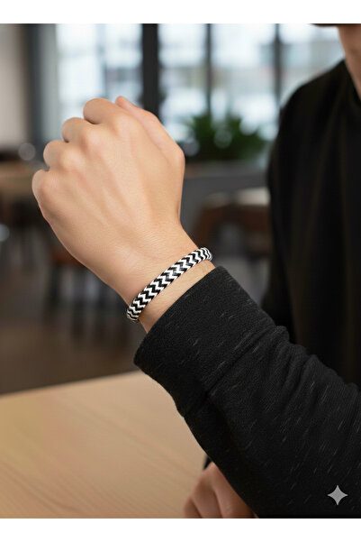 Barışhanesi Özel Tasarım Taraftar Bileklik Zigzag Örgü Deri - Günlük Kullanım...