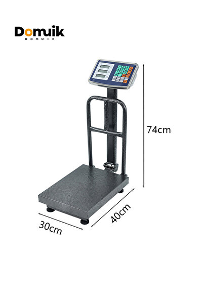 Domuik ميزان إلكتروني 150 كجم - ميزان رقمي صناعي قابل للطي مع وزن فارغ وأكثر