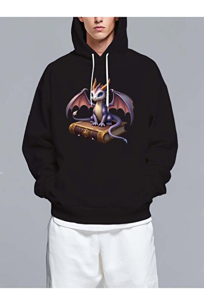 MIXSNOW Oversized Printed Hooded Sweatshirt-Trendy Casual Style Relaxed-Fit H...